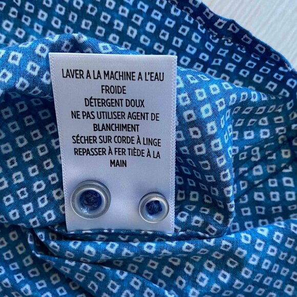 Robert Graham Blue Geometric Print Homedale Men's Shirt Classic Fit Size M - Picture 8 of 10